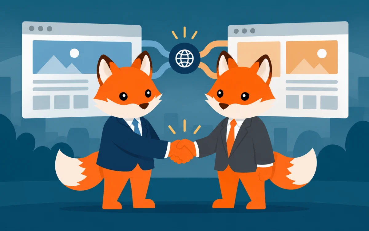 Orange Foxtrot fox illustration for Foxtrot Media, Inc. Completes Acquisition of ClearVision Internet Solutions