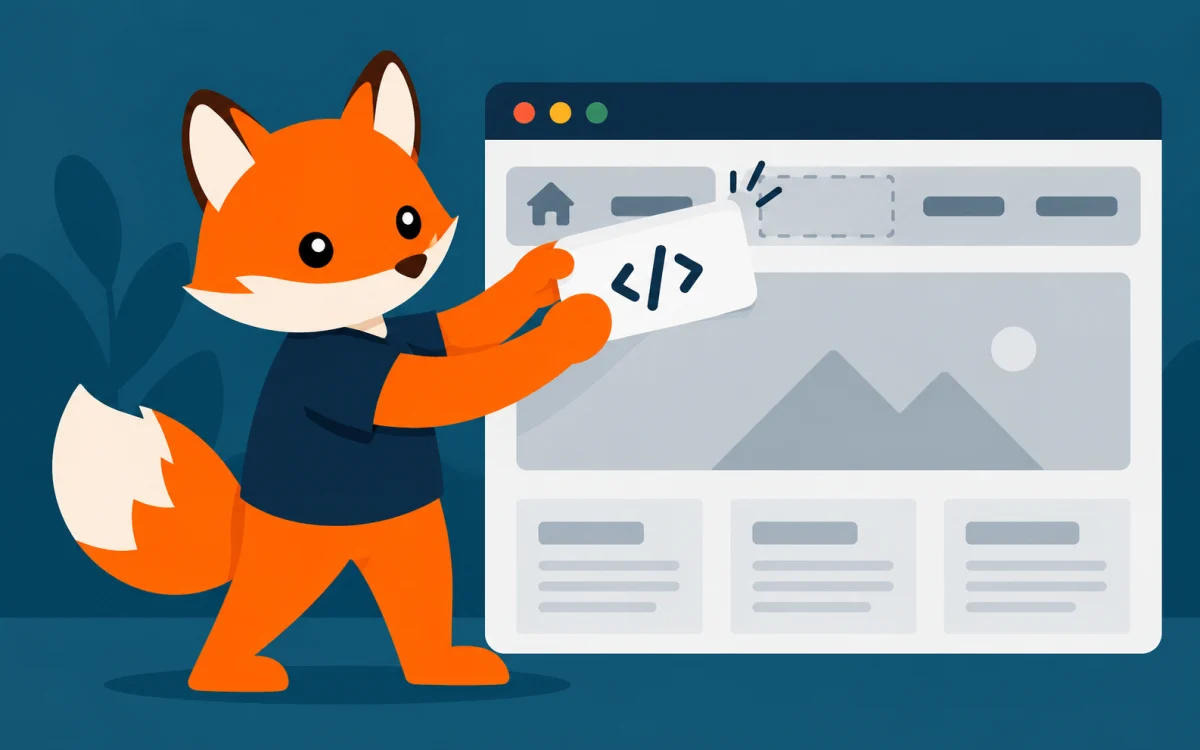 Orange Foxtrot fox illustration for Plugin Review: Shortcode in Menus
