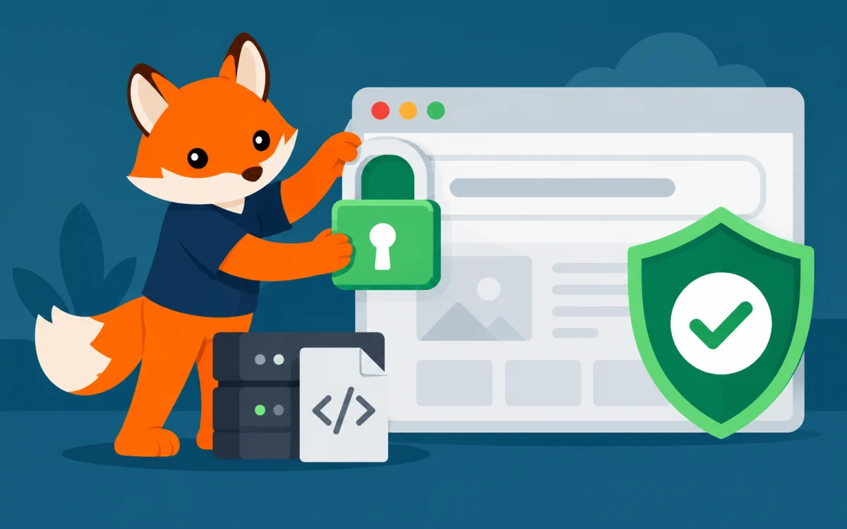 Orange Foxtrot fox illustration for Enable HSTS on your WordPress Website with htaccess