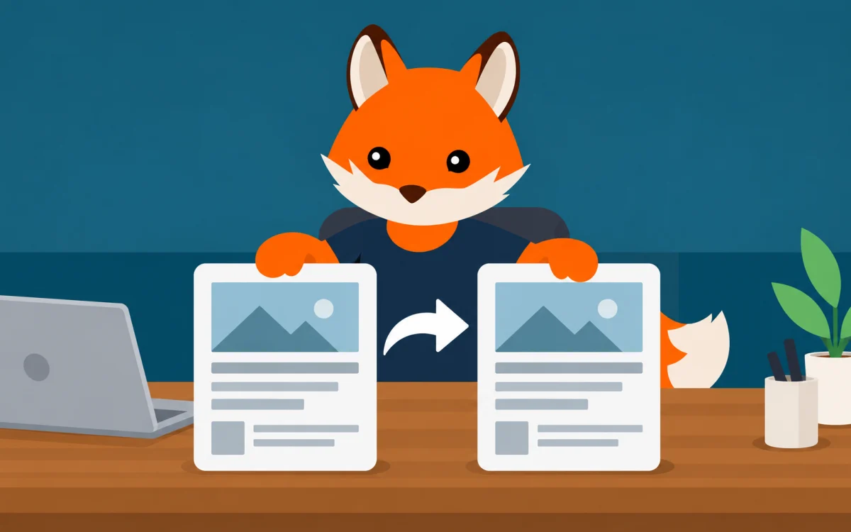 Orange Foxtrot fox illustration for Plugin Review: Yoast Duplicate Post