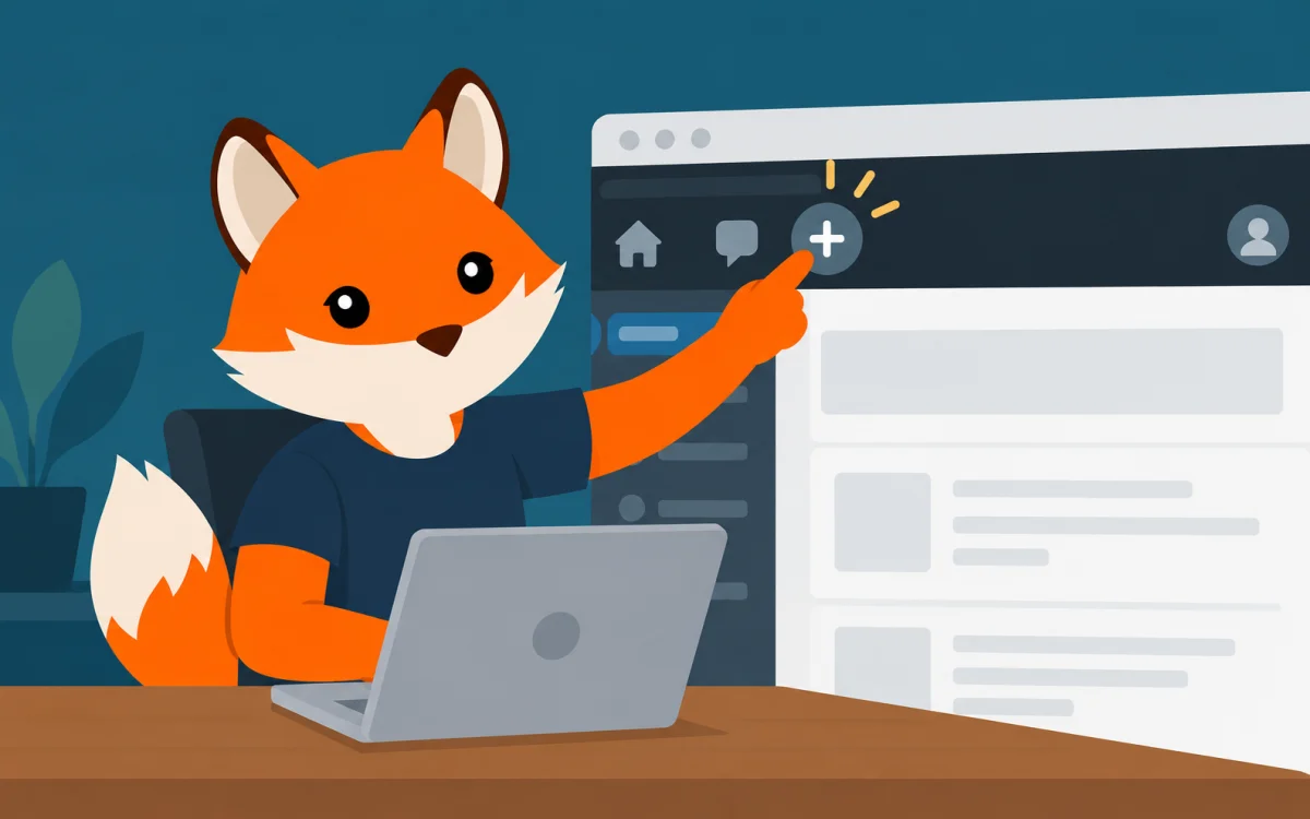 Orange Foxtrot fox illustration for Add Custom Admin Bar Buttons