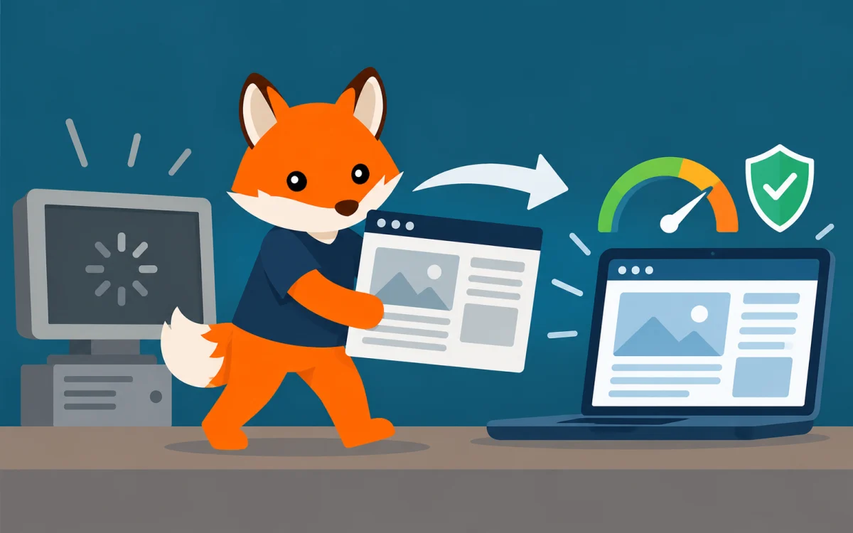 Orange Foxtrot fox illustration for Upgrade WordPress to PHP 8 for a Faster, Safer WordPress Site